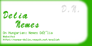 delia nemes business card